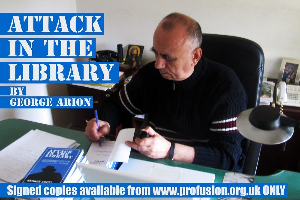 George Arion signing books